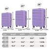 Lyngins 20/24/28 Inch 3 PCs Carry on Luggage Sets with Combination Lock,Suitcases Sets with Spinner Wheels for Family Trips - 2 of 4