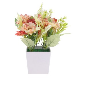 Unique Bargains Artificial Plants Hibiscus Plastic 2.95"x2.95"x7.48" 1 Pc - 1 of 4