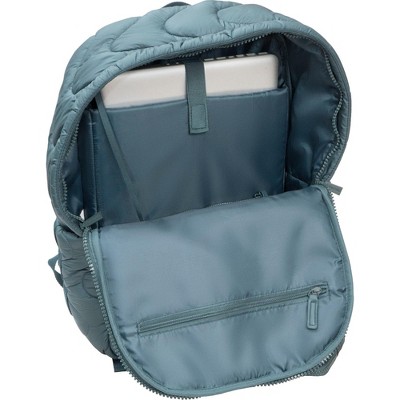 JOAN & DAVID Wave Quilted Puffer Nylon 18 Inch Workbook Backpack 346-SPRUCE One Size — фото 5