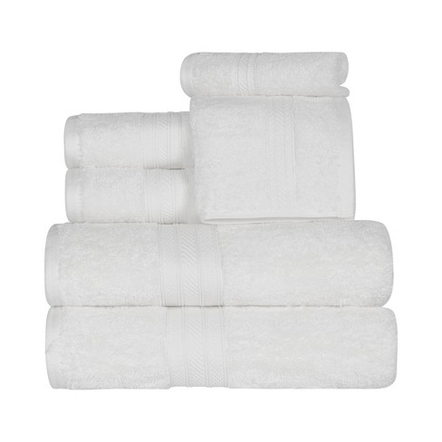 Egyptian Cotton Bath Towel Set of 6-Heavyweight Dark Gray 600 GSM