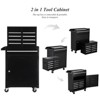 Tool Chest,8-Drawer Rolling Tool Storage Cabinet w/Detachable Top Tool Box,Lockable Wheels,Adjustable Shelf,Locking Mechanism for Garage,Workshop - 2 of 4
