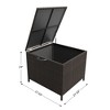 80 Gallon Large Deck Box Waterproof PE Rattan Outdoor Storage Box with Handles and Wheels - 2 of 4