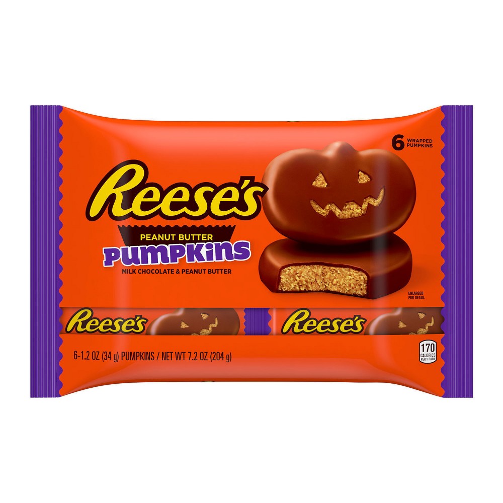 UPC 034000472031 product image for Reese's Peanut Butter Milk Chocolate Pumpkins Halloween Candy - 6ct/7.2oz | upcitemdb.com