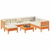 vidaXL 8 Piece Patio Sofa Set with Cushions - Wax Brown - 2 of 4