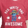 Boys' - Lilo and Stitch - Red White And Awesome Short Sleeve Graphic T-Shirt - 2 of 4