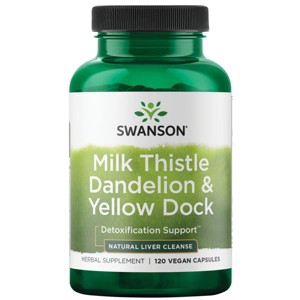 Swanson Herbal Supplements Milk Thistle, Dandelion & Yellow Dock Capsule 120ct. - 1 of 3