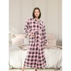 ADR Plush Fleece Women's Robe, Long Hooded Women's Bathrobe, Soft Cozy Women's Bath Robe & Plus Sizes - 2 of 4