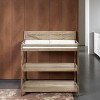 INFURNIC Decorative Storage Cabinets Barnside Changing Table with Safety Rails and Storage Shelves, Brown, 36"*19.25"*39.75" - 4 of 4