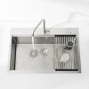 Stainless Steel Kitchen Sink, 33¡åx22¡å Single Bowl, Overmount Handmade Sink in Brushed, with Cutting Board, Colander, SS-BR01D-332208 - 4 of 4