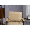 CIPACHO Leather Accent Chair Guest Chair for Living Room, Mid Century Armchair for Bedroom - 2 of 4