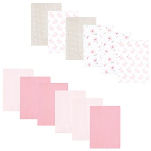 Luvable Friends Hudson Baby Flannel Burp Cloths 12pk Set - 1 of 2