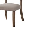 Set 2 19" Bernard Dining Chairs Linen/Weathered Oak - Acme Furniture: Curved Back, Tufted Cushion - 3 of 4