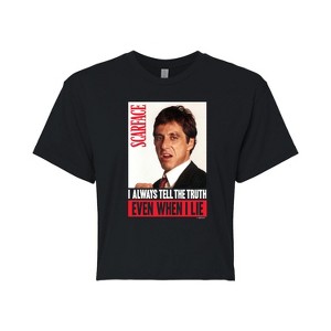 Women's - Scarface - I Always Tell The Truth Cropped Graphic T-Shirt - 1 of 4