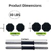 Dumbbells Set, 30 lb Dumbbells Adjustable, Adjustable Dumbbell Bars, Dumbbell Set, Weights for Aerobics, Fitness, Gym, Training - 2 of 4