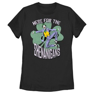 Women's Batman St. Patrick's Day Joker Here for the Shenanigans T-Shirt - 1 of 4