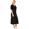 LA LEELA Women's Summer Vacation Beachwear Bathing Suit Button Up Shirt Dress Beach Long Shirt Cover ups - 4 of 4