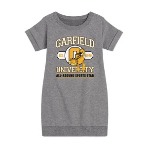- Garfield - University Sports Star Graphic Short Sleeve Fleece Dress - 1 of 4