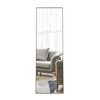 MAYEERTY Full Length Mirror 63X19 Brown Solid Wood Dressing Mirror for Bedroom Store Floor Wall Mounted - 3 of 4
