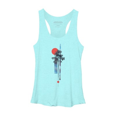 Women's Design By Humans Abstract Nature By airiestudio Racerback Tank Top