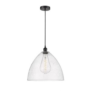 Edison Dome - 1 Light Cord Hung Pendant In Industrial Style-17.75 Inches Tall and 16 Inches Wide - 1 of 1