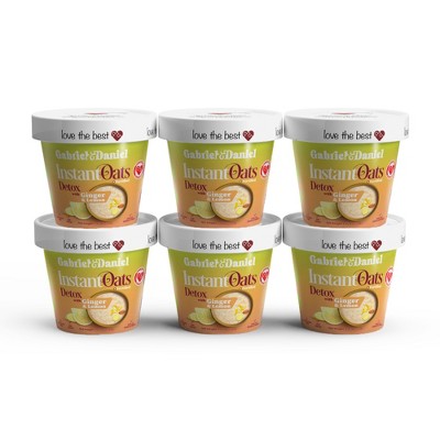 Instant Oatmeal with Ginger, Lemon and Almonds – Organic, Non-GMO, Gluten-Free Oats –  Nourishing & Quick Breakfast (Pack of 6)
