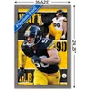 Trends International NFL Pittsburgh Steelers - T.J. Watt 24 Framed Wall Poster Prints - 3 of 4