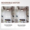 Siljoy 84-in Big Ben Ceiling Fan with LED Light and Remote Control Include (8 dual blades)For Kitchen Livingroom and Bedroom - 3 of 4