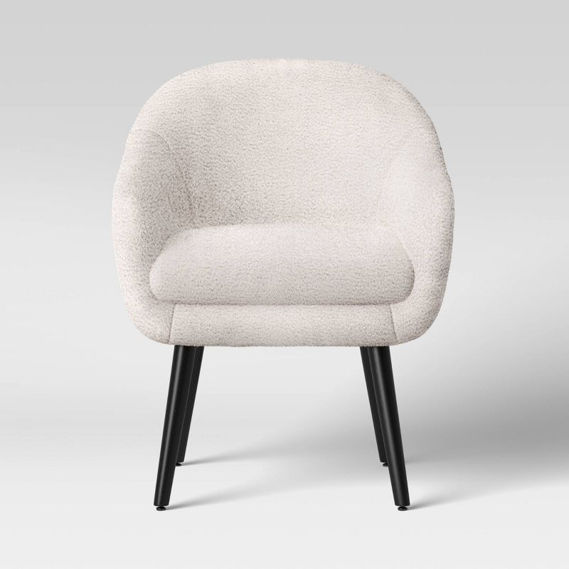 Harwell Modern Arm Barrel Chair with Wooden Legs - Project 62™, 1 of 9