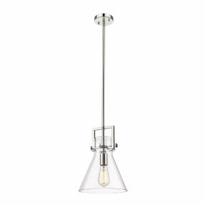 Newton Cone - 1 Light Stem Hung Pendant In Industrial Style-13.63 Inches Tall and 10 Inches Wide - 1 of 1