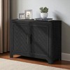 40'' Modern Cabinets with Unique Design Doors, 1 Adjustable Shelf, Perfect for Living Room or Study Room - 3 of 4