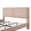 KTMBDW Bed Frame, Upholstered Platform Bed with Headboard, Mattress Foundation with Strong Wooden Slats, Easy Assembly - 3 of 4