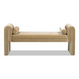 Jennifer Taylor Home Mason 60.5" Arched Arm Bench with Bolster Pillows - 1 of 4
