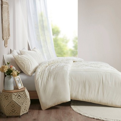 King White Cotton Reversible Comforter Set