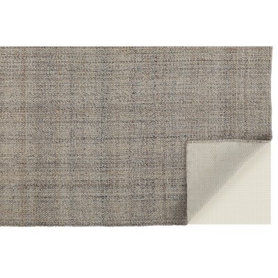 Ivory Tan Gray Flat Woven Synthetic Area Rug 5' x 8'