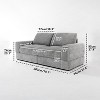 ATJafurn Corduroy Sectionals Sofa, Modern Modular Upholstered Loveseat Couch with Square Arm and Deep Seat for Living Room - 3 of 4