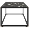 vidaXL Coffee Table Black and transparent - Marble Black 39.4" x 19.7" x 13.8" - 3 of 4