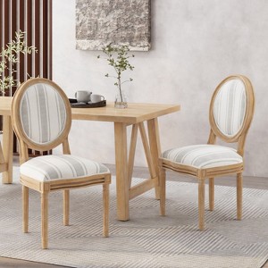 GDFStudio Newman French Country Upholstered Dining Chairs (Set of 2) - 1 of 4