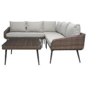 Onri 4 Pc Sofa Set - Indoor/Outdoor - PAT9027 - Safavieh - 1 of 4