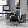 Vinsetto Ergonomic High Back Mesh Office Chair Swivel Reclining Computer Desk Chair with Retractable Footrest, Headrest, Padded Armrest - 2 of 4