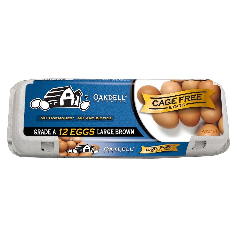 Oakdell Cage-Free Grade A Large Brown Eggs - 12ct, 1 of 6