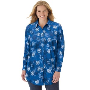 Woman Within Perfect Long Sleeve Shirt - 1 of 4