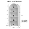 Vlrska 5-Shelf Arch Display Bookshelf with Motion-Sensor LED Lighting – Elegant Storage Rack for Study, Living, or Bedroom. - 2 of 4
