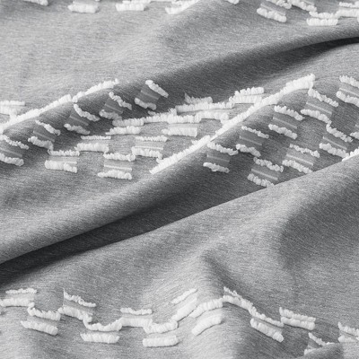 Gray Full Microfiber Jacquard Comforter Set with Shams