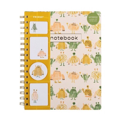 FRINGE Paperback Spiral Notebook with Sticky Notes Wild Things