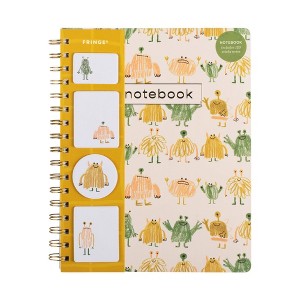 FRINGE Paperback Spiral Notebook with Sticky Notes Wild Things - 1 of 4