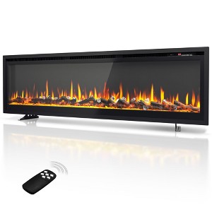 Simzlife Electric Fireplace Recessed Wall Mounted Freestanding with Remote Control - 1 of 4