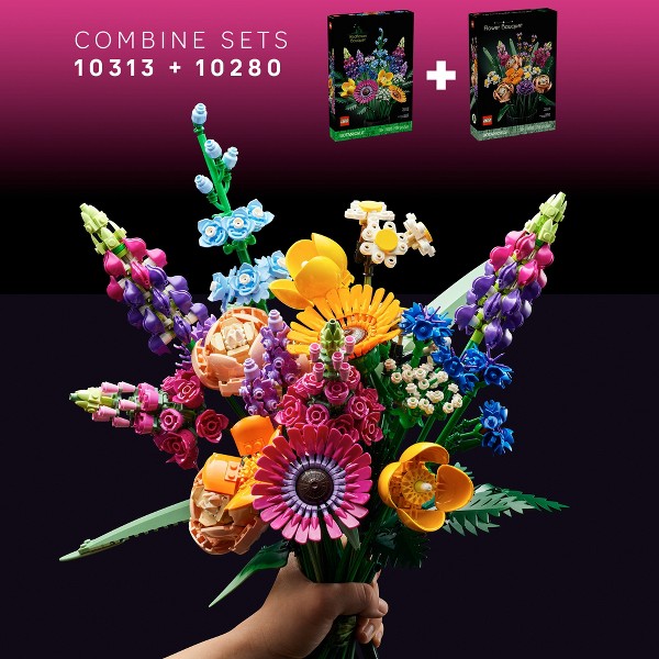 LEGO Icons Ramo de Flores Silvestres Flores artificiales 10313 6
