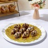 Juvale 60 Pack Round Paper Placemats for Dining Table, Formal Events, Decorative Gold Lace Paper Doilies for Cakes, Desserts, and Baked Goods, 12 in - 3 of 4