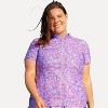 Calypsa Women's Full-Zip Short Sleeve UPF 50+ Adele Swim Top - image 4 of 4