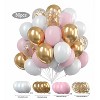 Kitcheniva 30-Pack White, Gold, & Pink Party Balloon Set – Birthday, Wedding, Baby Shower, Graduation, Anniversary Decorations - 2 of 3